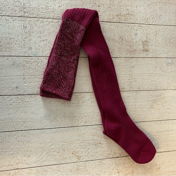 Accessories - Red With Sparkle Knee High Socks (New Without Tags)